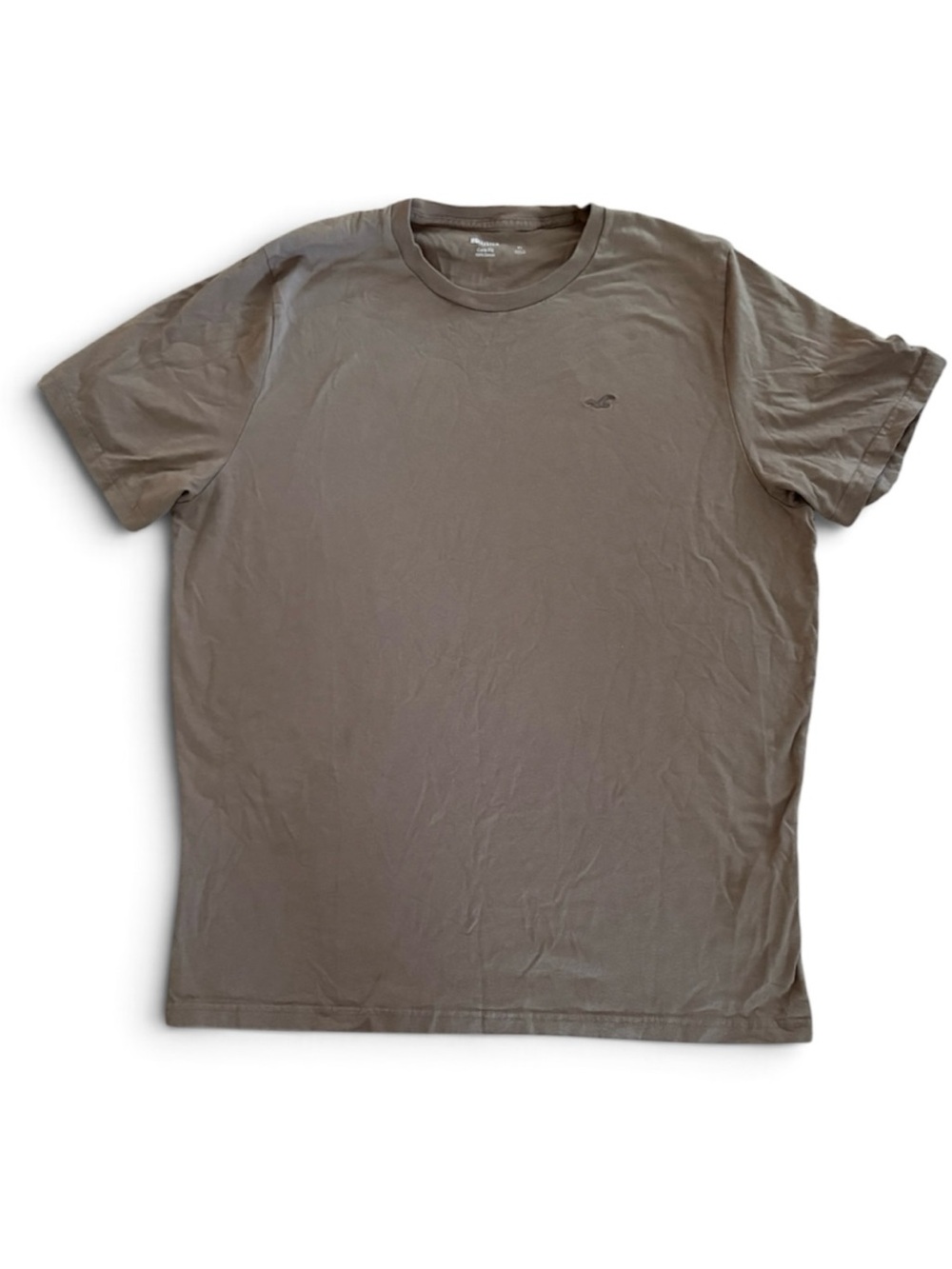 Hollister Men's Short Sleeve Crew Neck T-Shirt - Brown XL